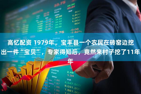 高忆配资 1979年，宝丰县一个农民在砖窑边挖出一件“宝贝”，专家得知后，竟然来村子挖了11年