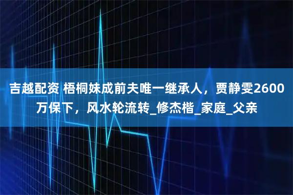 吉越配资 梧桐妹成前夫唯一继承人，贾静雯2600万保下，风水轮流转_修杰楷_家庭_父亲